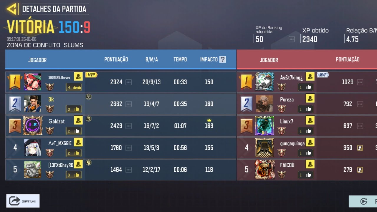 Zona de Conflito 19 kills