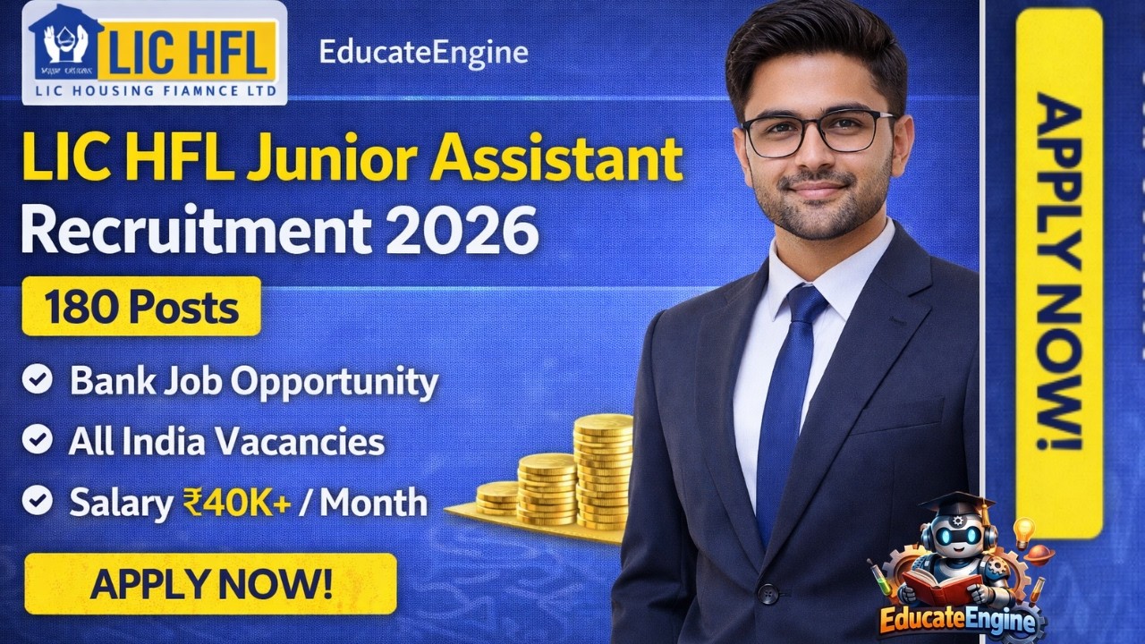 LIC HFL Junior Assistant Recruitment 2026  180 Posts  Salary ₹40K+  Apply Now