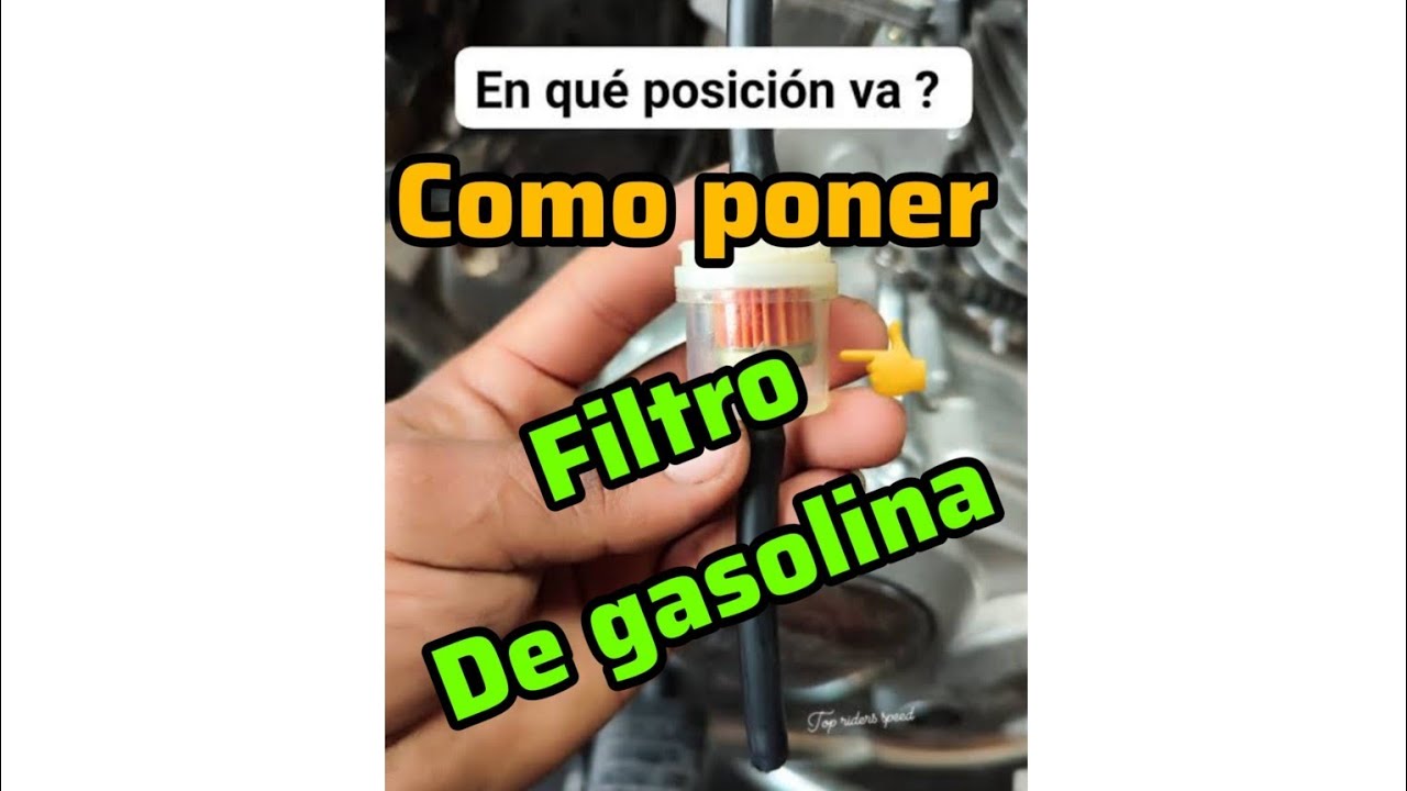 Cómo poner el filtro de gasolina de mi moto