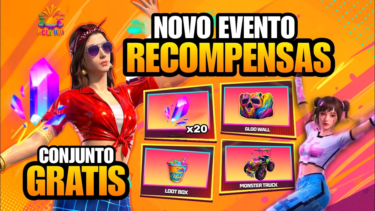 É HOJE! FRAGMENTO DE CUBO, 4 SKINS SUPERMERCADO, ITENS GRÁTIS HOLIDAY E MAIS NOVIDADES FREE FIRE