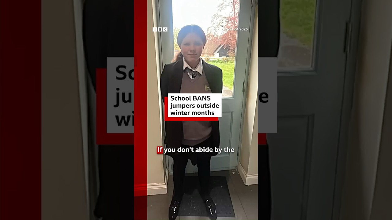 School bans jumpers outside winter months. #School #Uniform #BBCNews