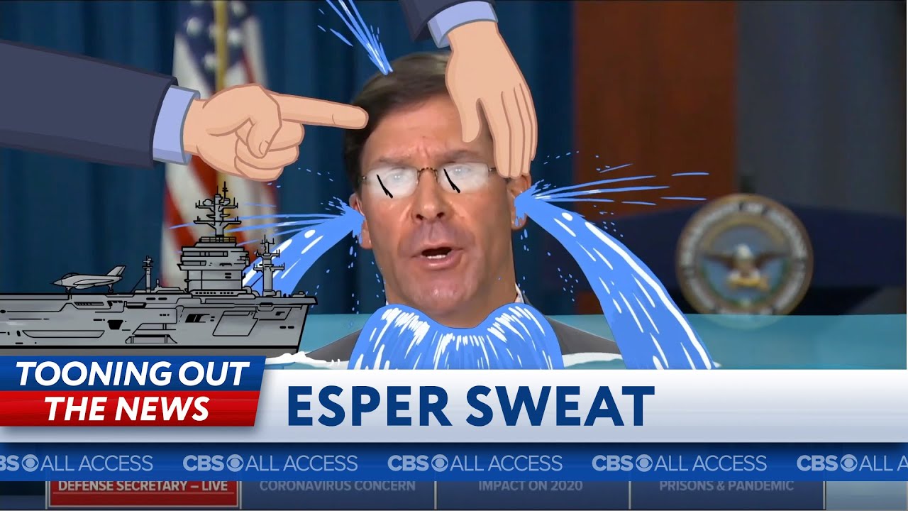 A sweaty Mark Esper attempts to defend the firing of a navy captain over his COVID-19 warning