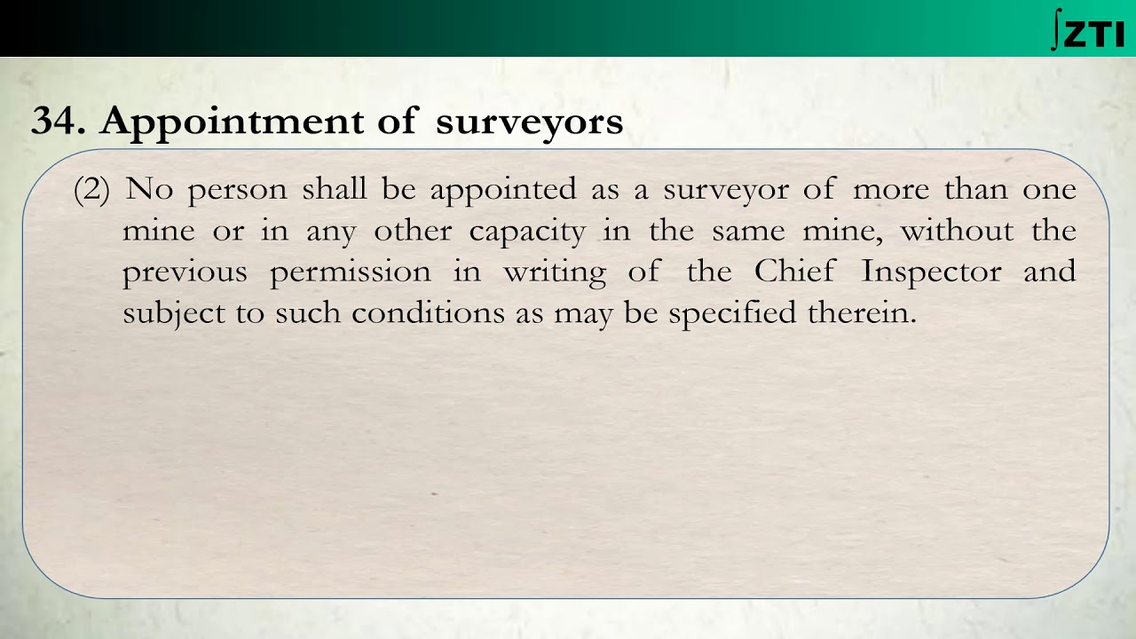 CMR Regulation 34 (Appointment of Surveyors)