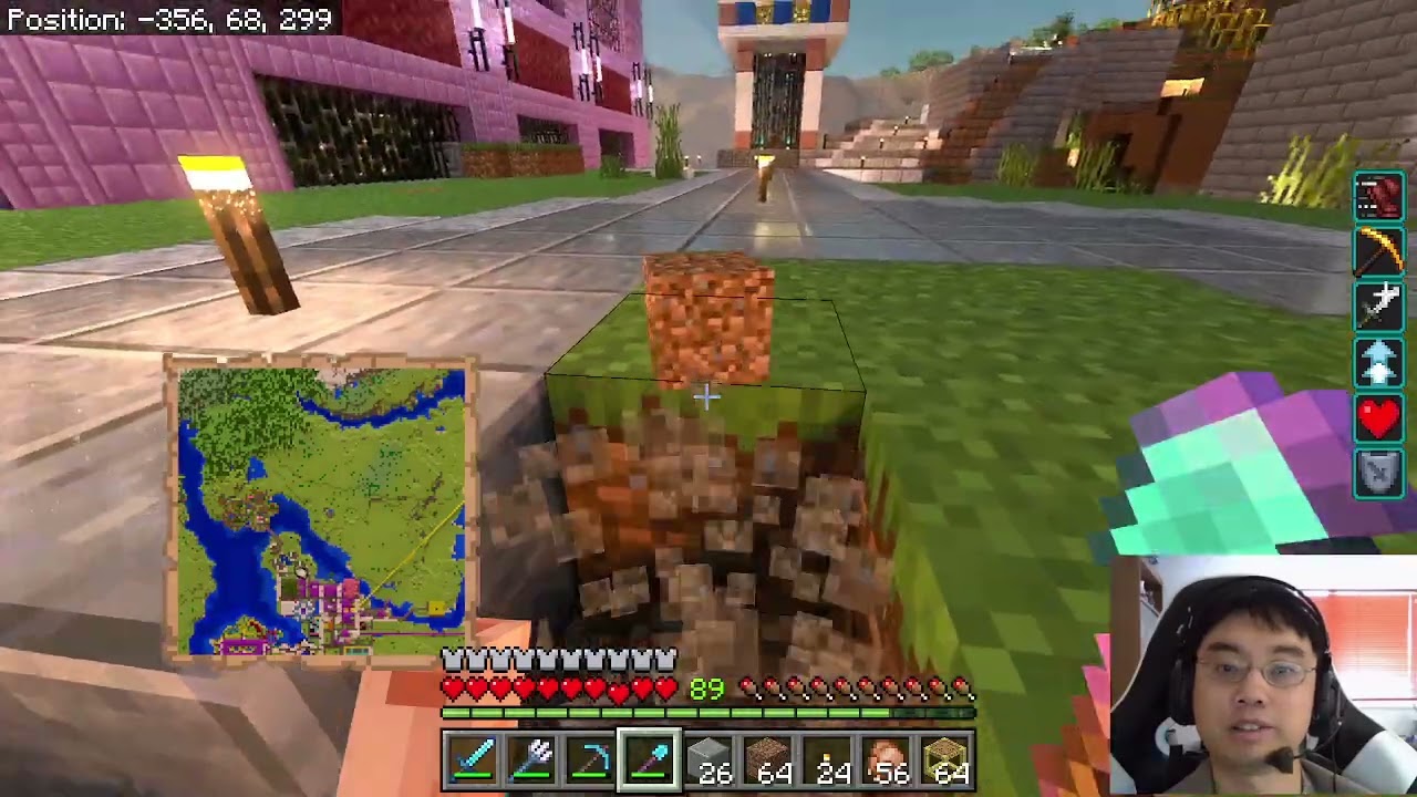 Minecraft RTX survival #1539: A Triangle of Roads