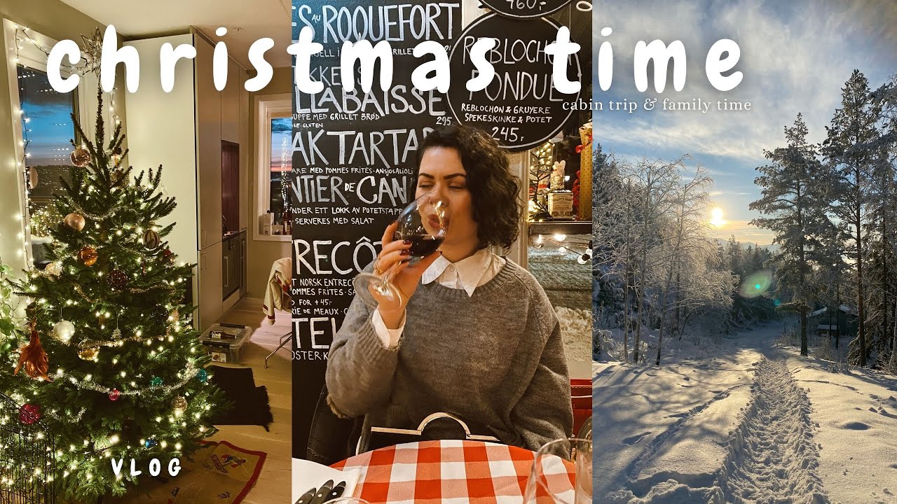 christmas spent with family in Norway❄️ cabin trip, christmas eve, ostebutikken, snowstorm & hiking