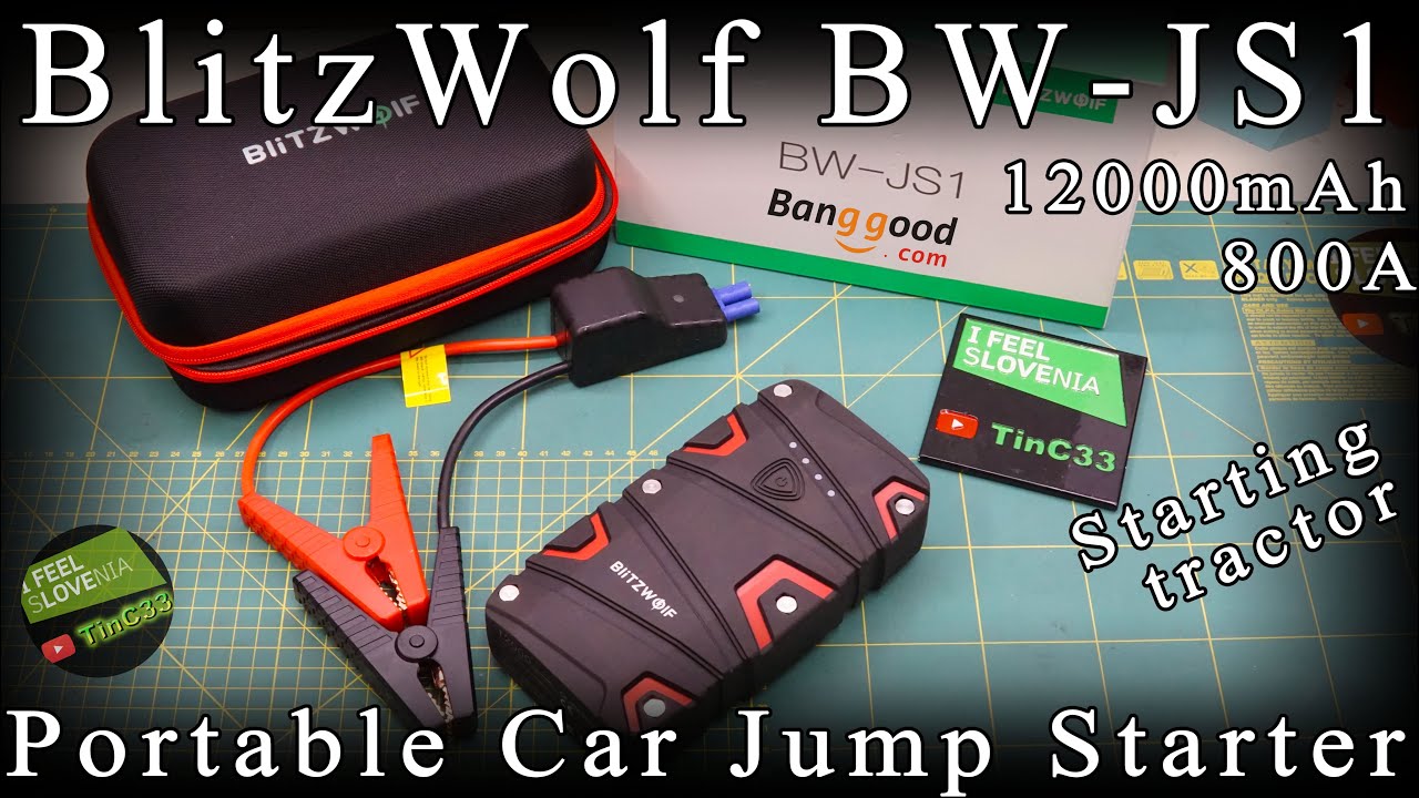 BlitzWolf BW-JS1 Portable Car Jump Starter / power bank 12000mAh 800A [starting tractor] only$44.99