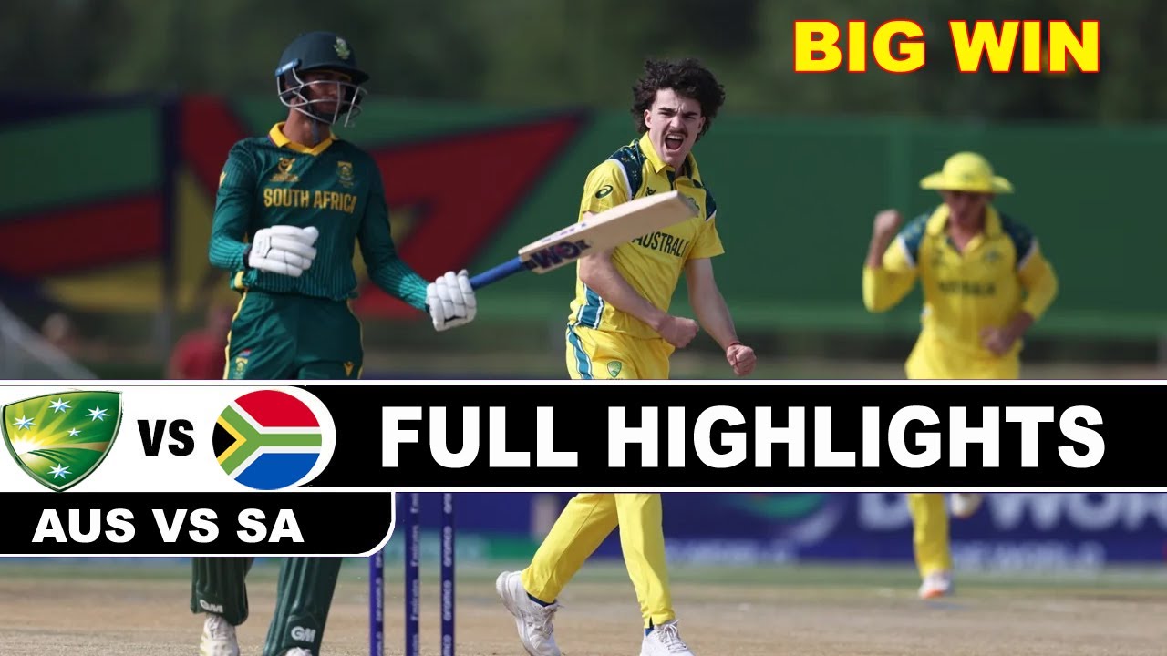 AUSTRALIA VS SOUTH AFRICA ICC U19 WORLD CUP 2026 SUPER 6 MATCH HIGHLIGHTS | AUS VS SA HIGHLIGHTS