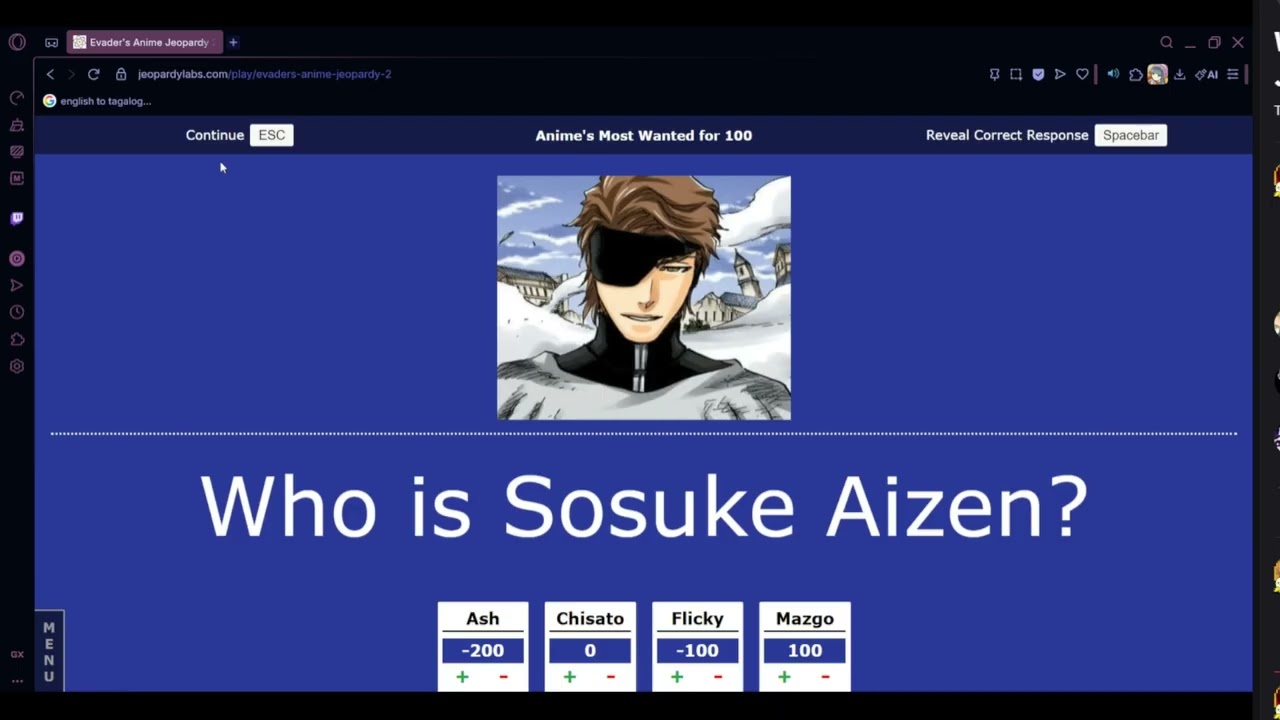 @Evader22's Anime Jeopardy 2 [1/10/2026]