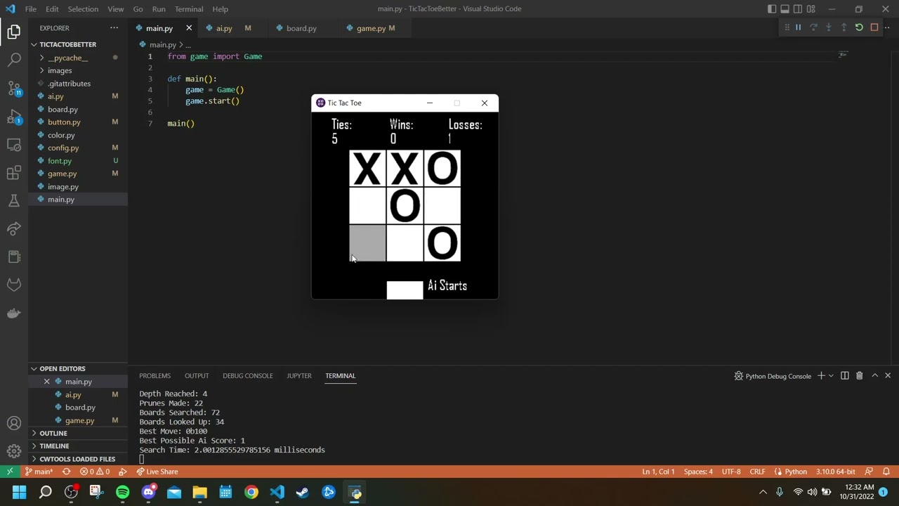 Unbeatable Tic Tac Toe Ai