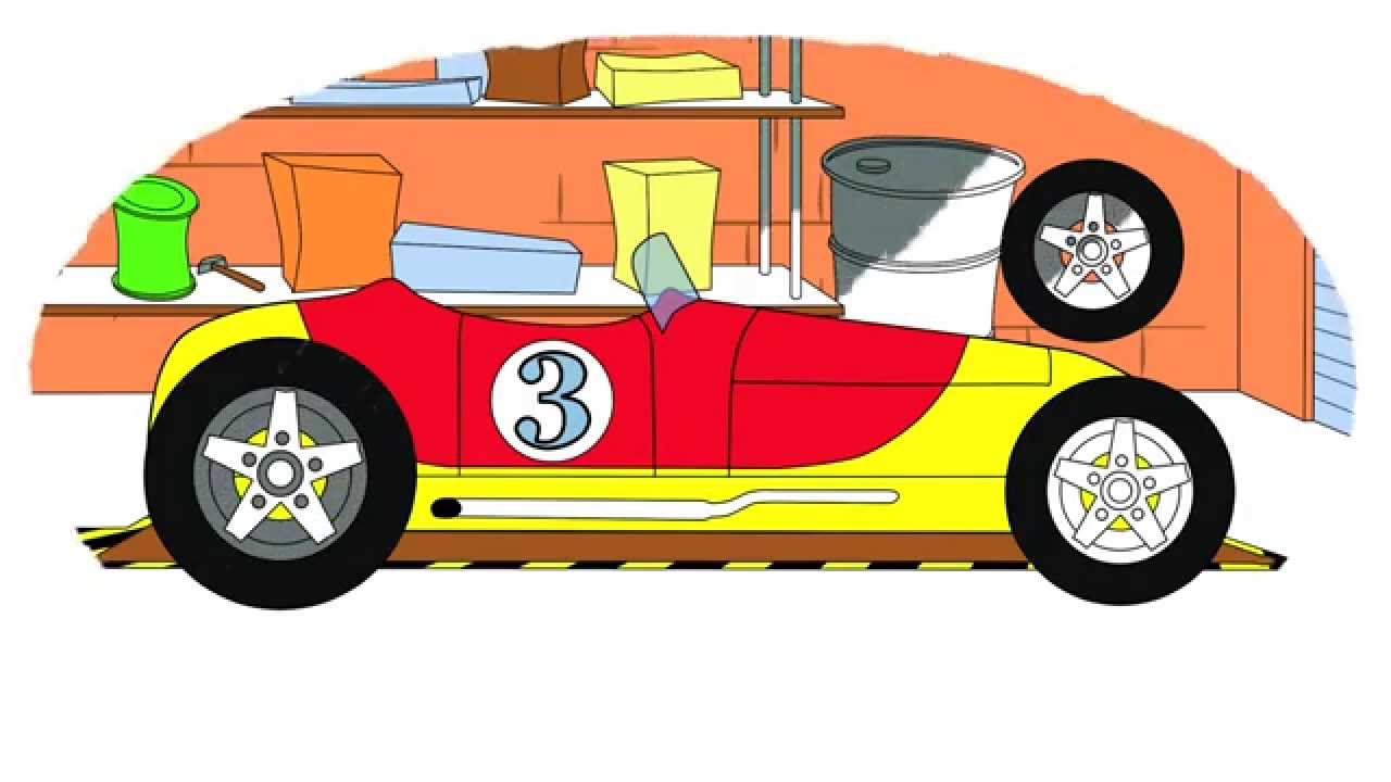 Zeichentrick-Malbuch - Die ber&uuml;hmten Autos. Teil 1