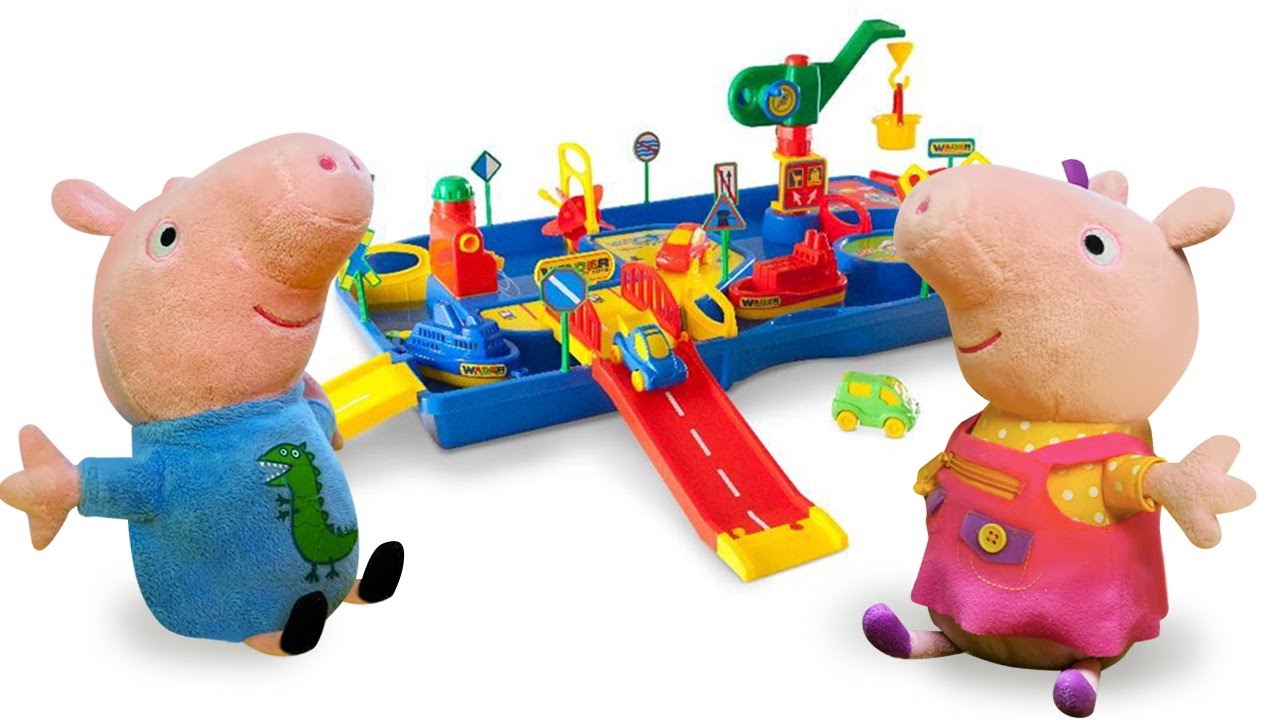 Jeux pour enfants avec Peppa pig. Le jouet intéressant pour Peppa et George! @LesAventuresDePeppaPig