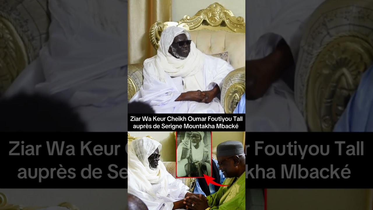 🚨Le khalif Serigne mountakha Mback&eacute; a re&ccedil;u en visite la famille de Cheikh Oumar Foutiyou Tall