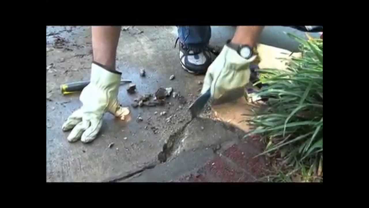 Repairing Large Cracks In Cement With Fast Setting Cement Patcher
