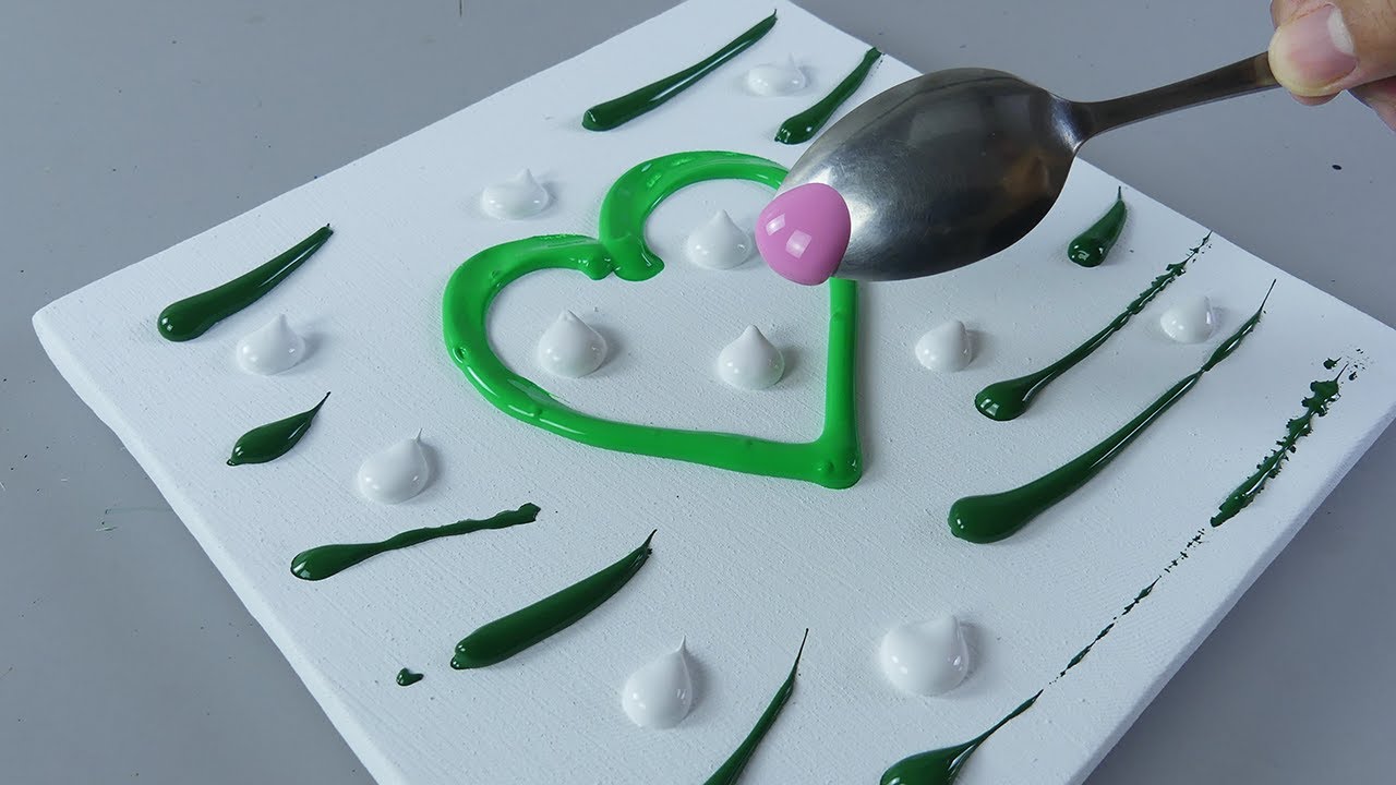 Techniques de peinture à la cuillère | peinture acrylique relaxante | Voir et faire 185