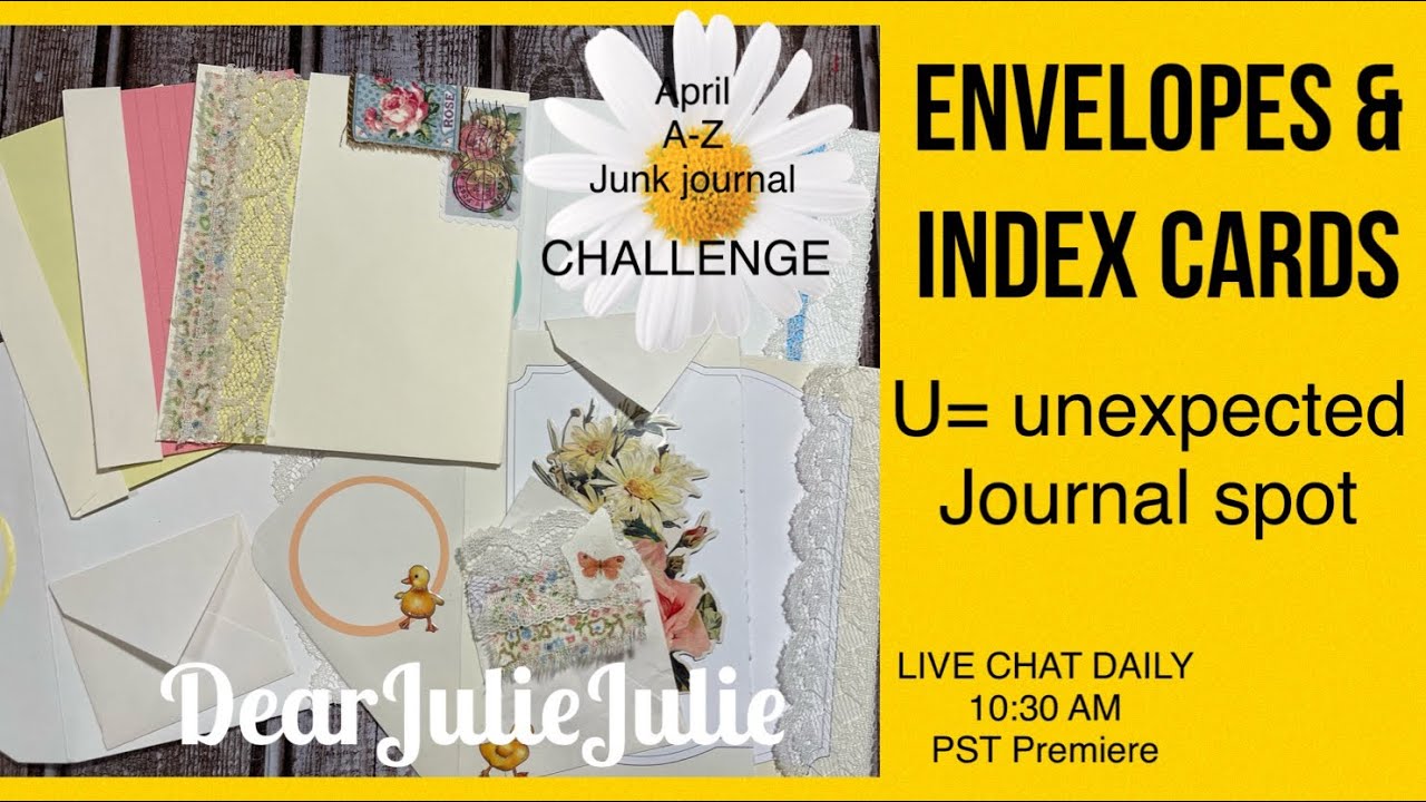 Use Envelopes & Index cards to make fast hidden journaling spots