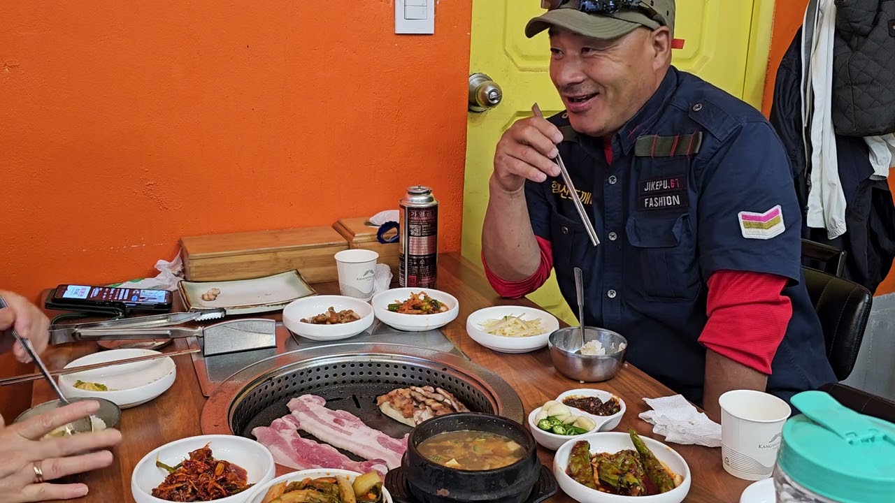 태백 여사와 삼겹살 밥한끼 ᆢ황지로 섬마을 !