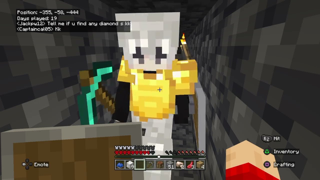 grinding Minecraft hardcore with Jackpw