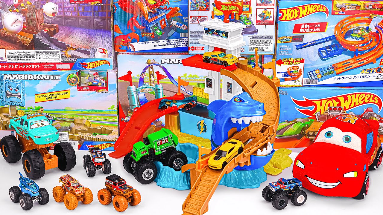 Hot Wheels Collection Unboxing Review ASMR | Hot Wheels Color Shifters Sharkport Showdown Playset