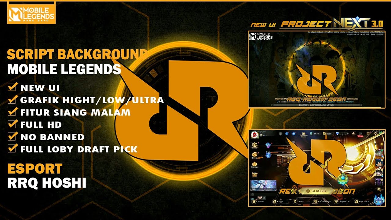 Background Mobile Legends RRQ Hoshi New UI