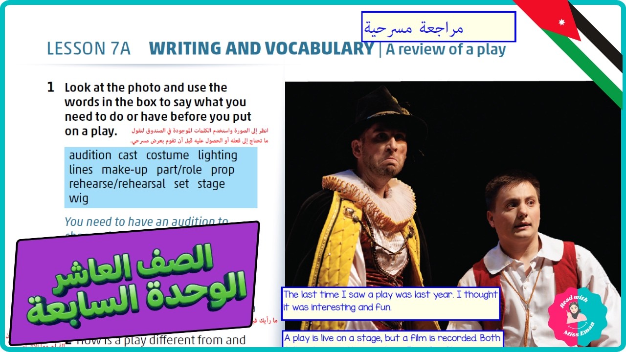 عاشر إنجليزي | Writing صفحة 24  الوحدة السابعة الفصل الثاني | Jordan High Note