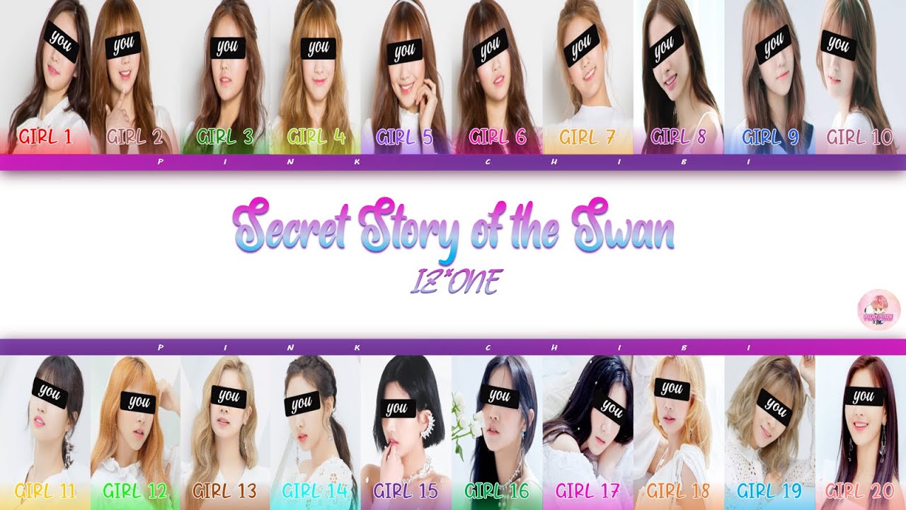 [YOUR GIRL GROUP 20 MEMBERS] IZ*ONE- SECRET STORY OF SWAN LYRICS WITH LINE DISTRIBUTION.