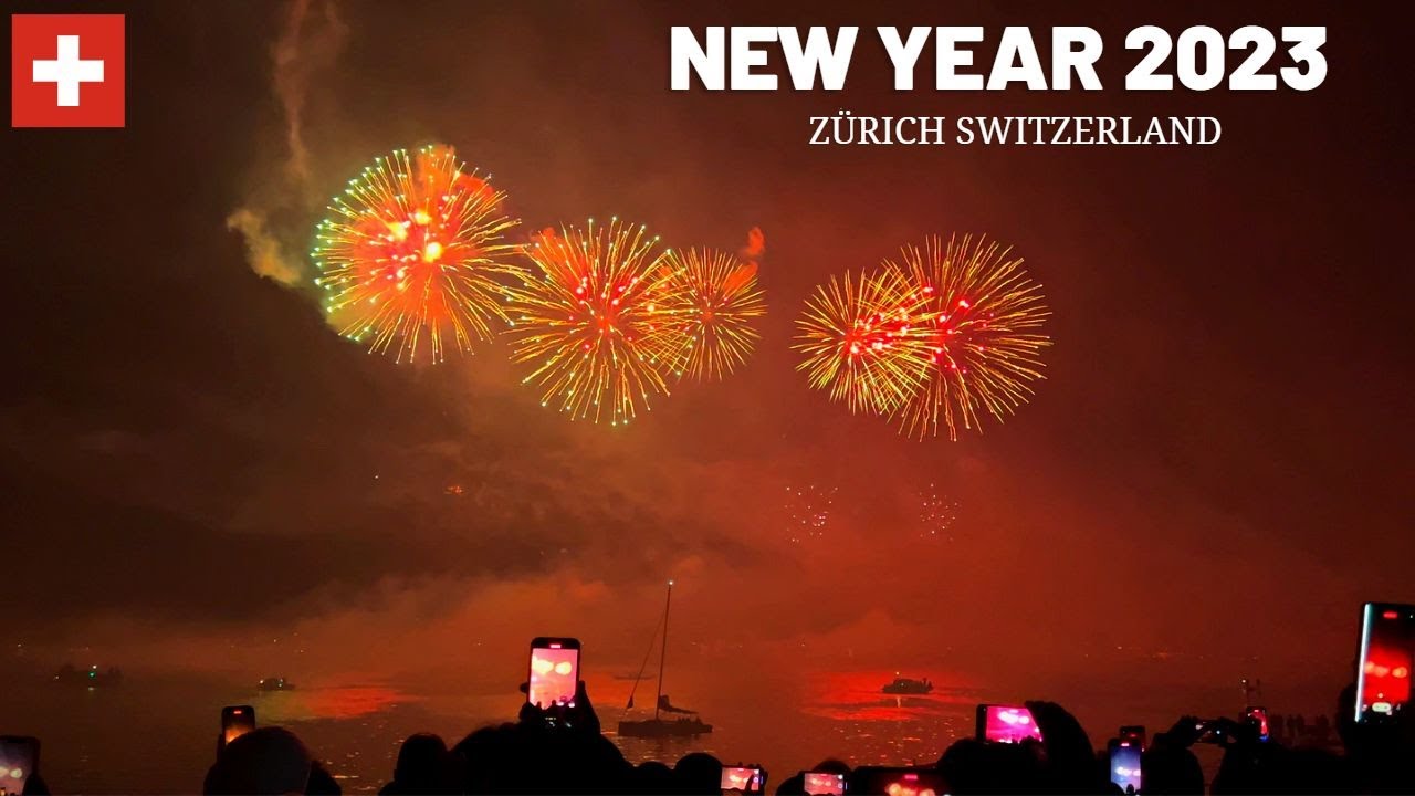 New Year’s Eve 2023 Zürich Switzerland - Full Fireworks Show | New Year Celebration