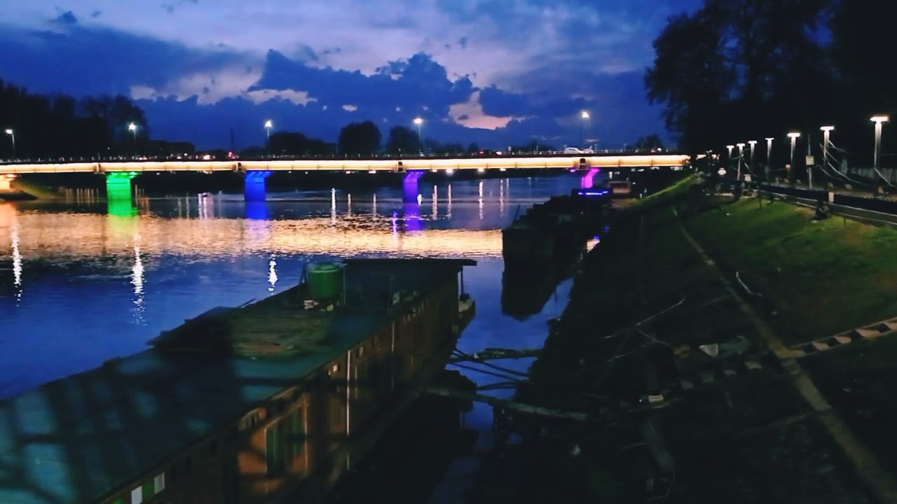 Night veiw of Abdullah Bridge, Rajbagh Srinagar, Kashmir || Shot from Zero Bridge||