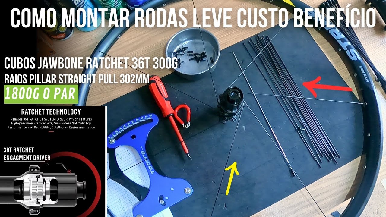 COMO MONTAR RODAS 29 STRIKE PRO CUBOS JAWBONE RAIOS PILLAR 302 2015 MTB E GRAVEL