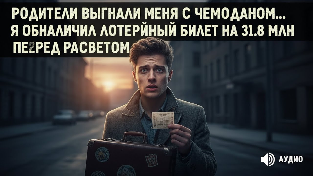 Родители выгнали меня с чемоданом... Я обналичил лотерейный билет на 31,8 млн до рассвета