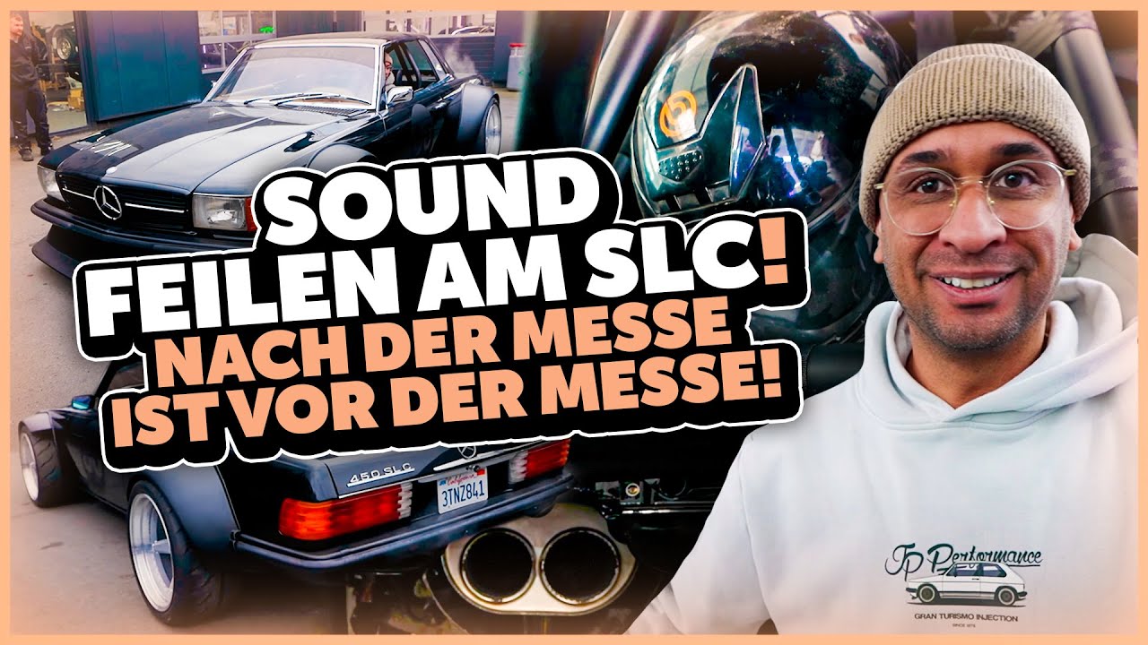 JP Performance - Sound feilen am Mercedes SLC! Nach der Messe ist vor der Messe!