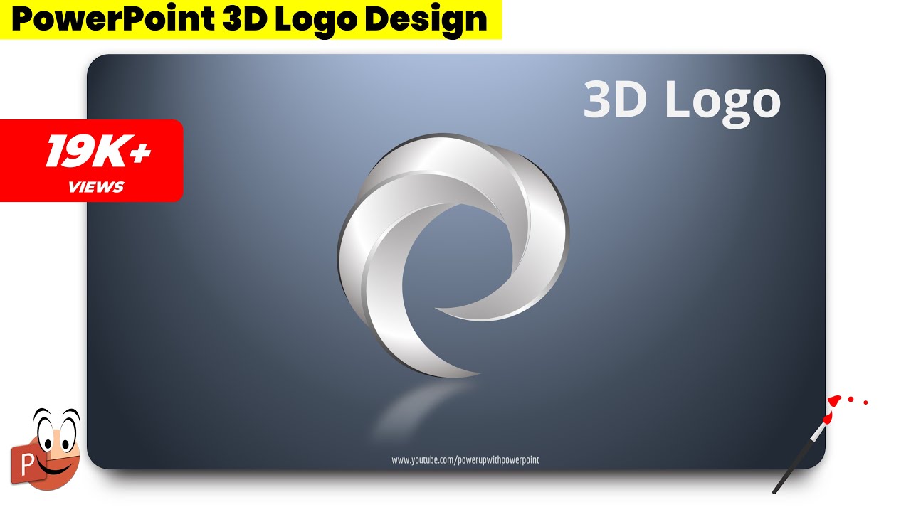 16.Design 3D logo in Microsoft Powerpoint | Graphic Design | Free Template
