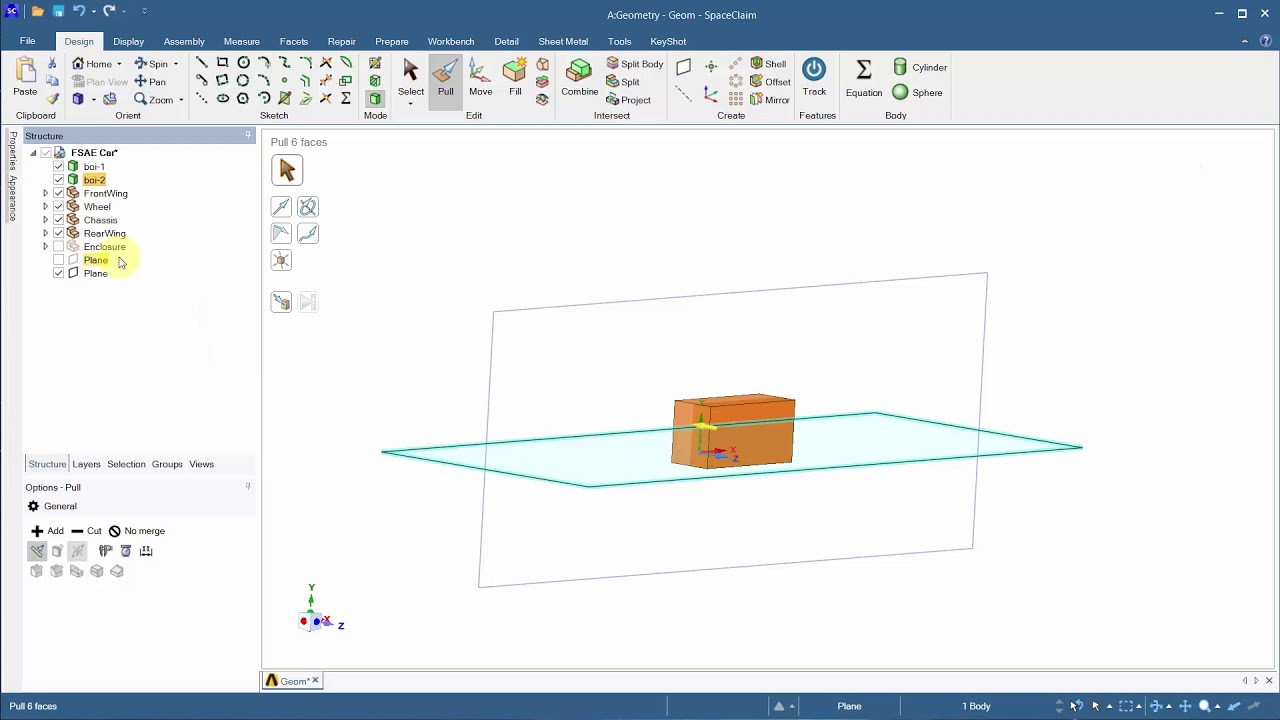 Aerodynamics of a FSAE Car - Geometry Preparation in ANSYS SpaceClaim - Part 1