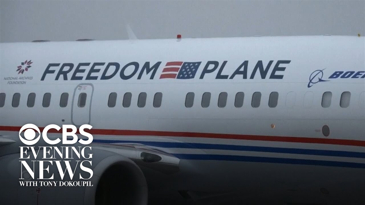 Freedom Plane carrying prized U.S. documents celebrates 250th anniversary