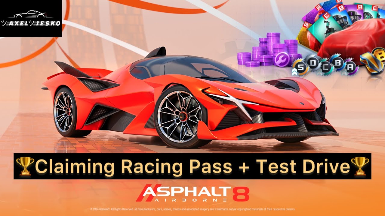 Claiming Racing Pass Rewards + Test Drive Apollo Evo | Asphalt 8 🧡