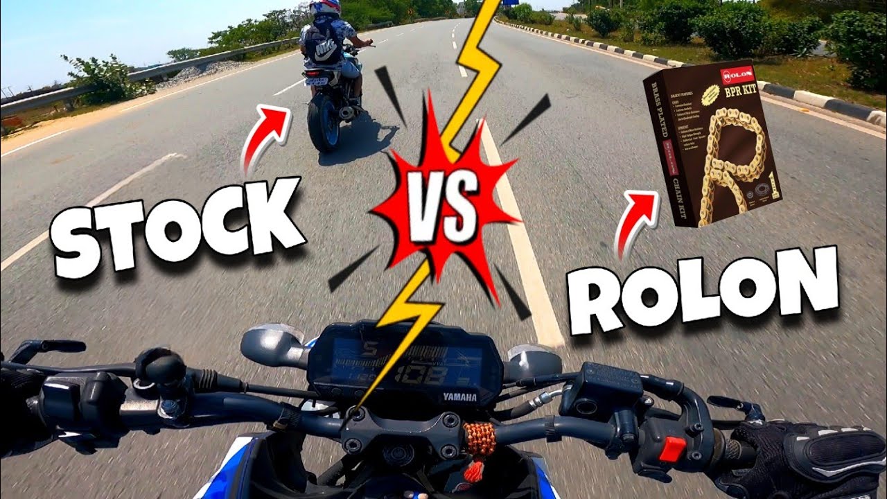 Rolon Chain Sprocket Drag 🤣 Pani me kudd gye aj toh 😎 mt15 motovlog ❤️