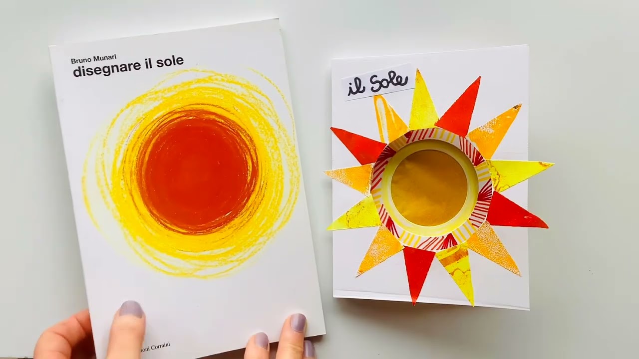 Disegnare il sole ☀️🌞 | Leporello per apprendere | Tutorial #farelibri #brunomunari #schoollife