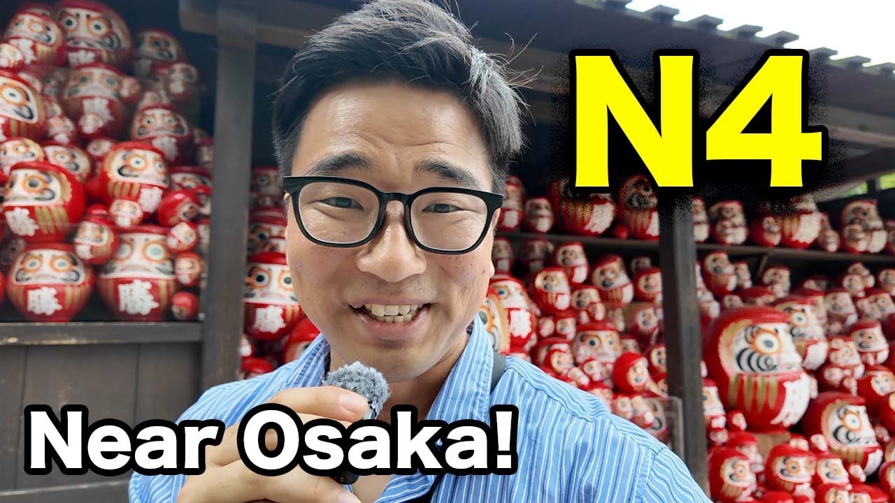 【N5-N4】Found the best temple in Osaka!!! / Easy Japanese immersion Vlog