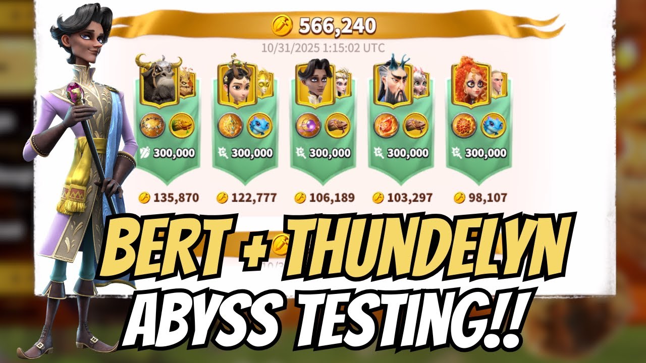 Testing Bert + Thundelyn March! | Call of Dragons