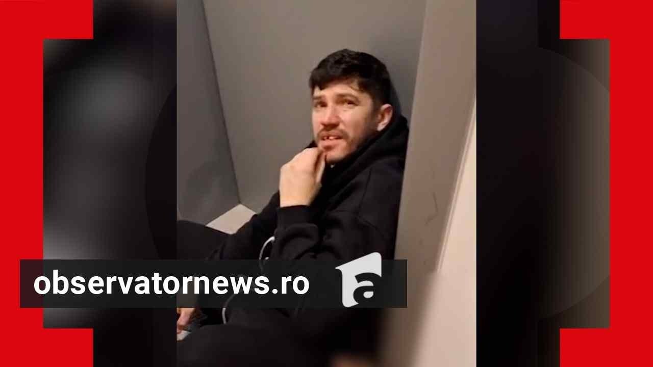 Cristi Tănase, filmat sângerând şi cu un dinte lipsă, întins pe jos în faţa apartamentului