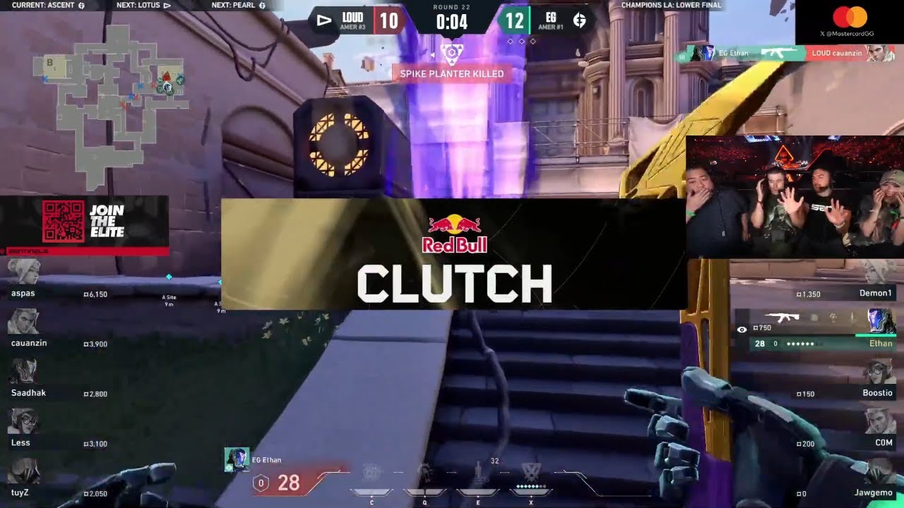 Evil and Geniuses Clutch from EG Ethan vs Lound Lower Finals - loud vs EG tarik react