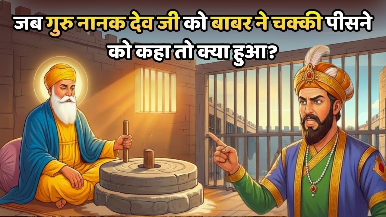 जब बाबर ने गुरु नानक देव जी को चक्की पीसने को कहा, तब क्या हुआ? | Guru Nanak Sakhi #gurunanaksakhi