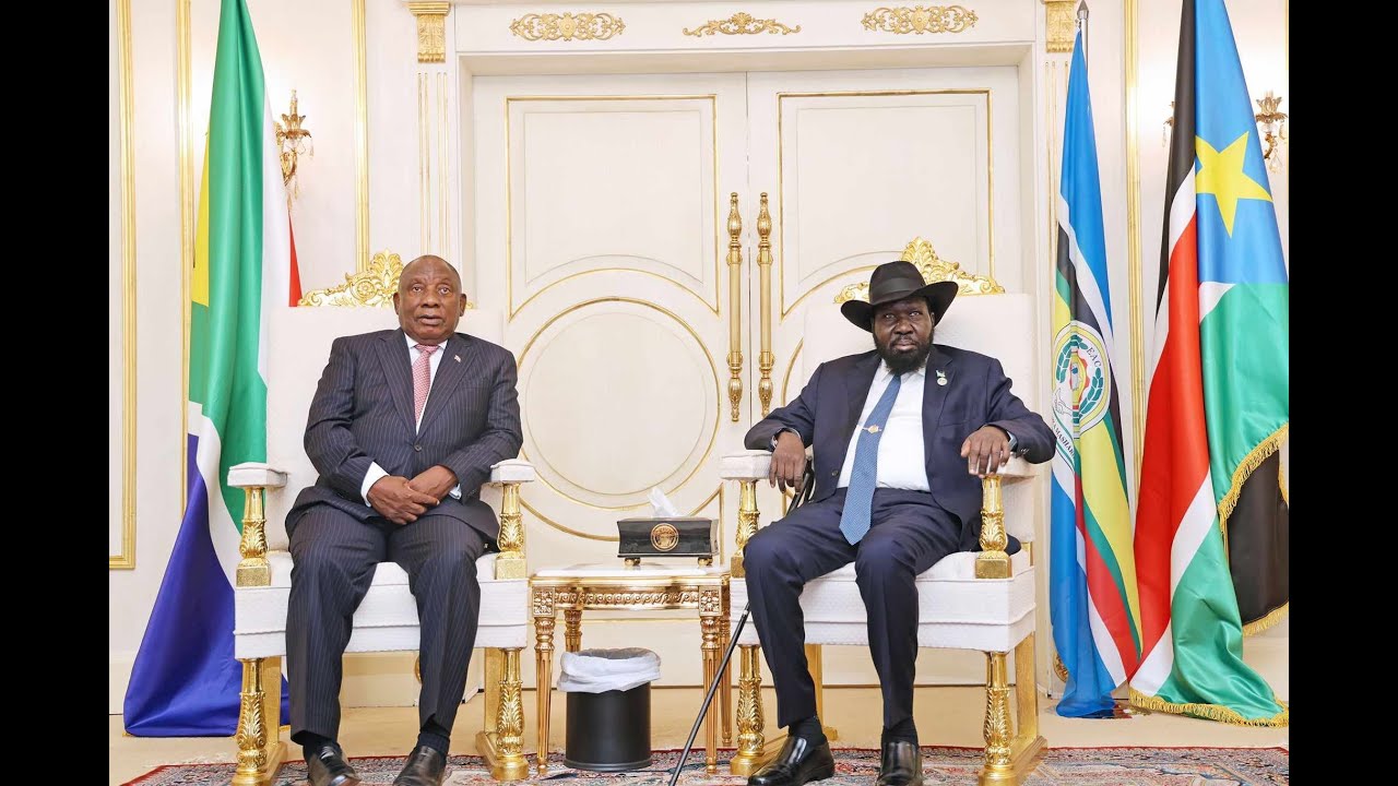 South African President Cyril Ramaphosa today ended his three-day visit to South Sudan