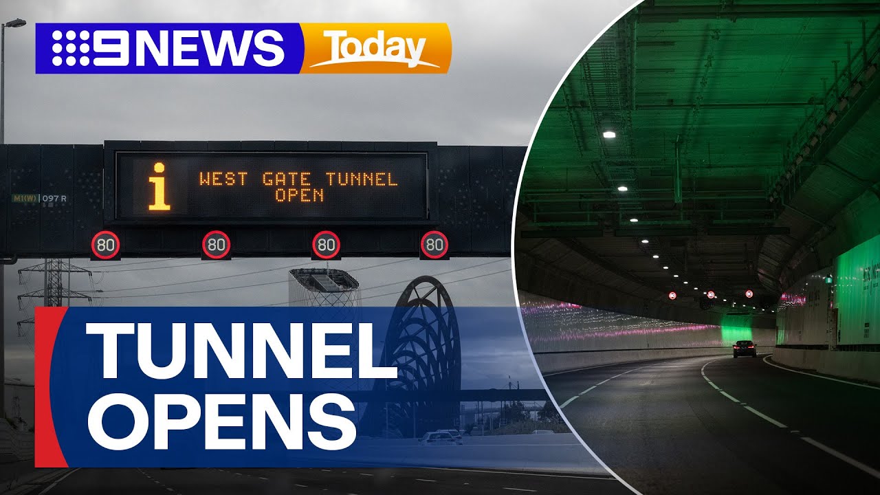 Melbourne's West Gate Tunnel officially opens to commuters | 9 News Australia