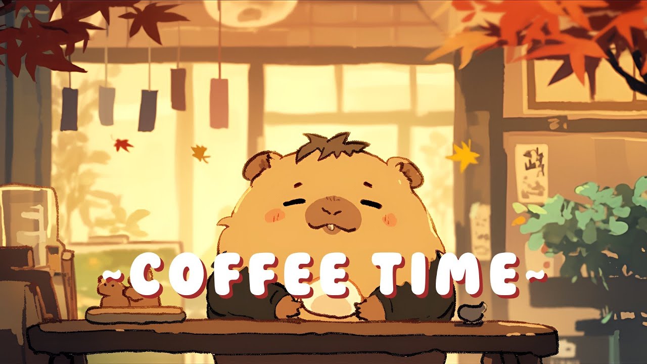 [60 Minutes] 24/7 Capybara Lofi Beats - Study Session Music Mix ~ Soothing Ambiance ~ 🦫 🌿 ☕