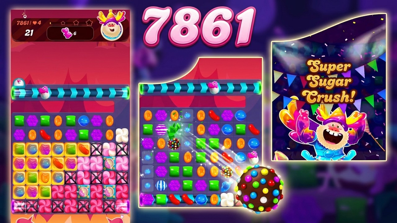 Candy Crush Saga, уровень 7861 | Без бустеров