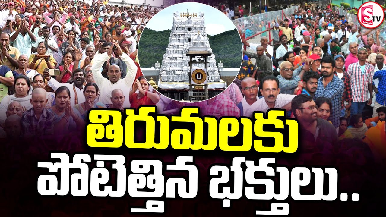 తిరుమలకు పోటెత్తిన భక్తులు | Huge Devotees Rush At Tirumala | SumanTV Janaki |