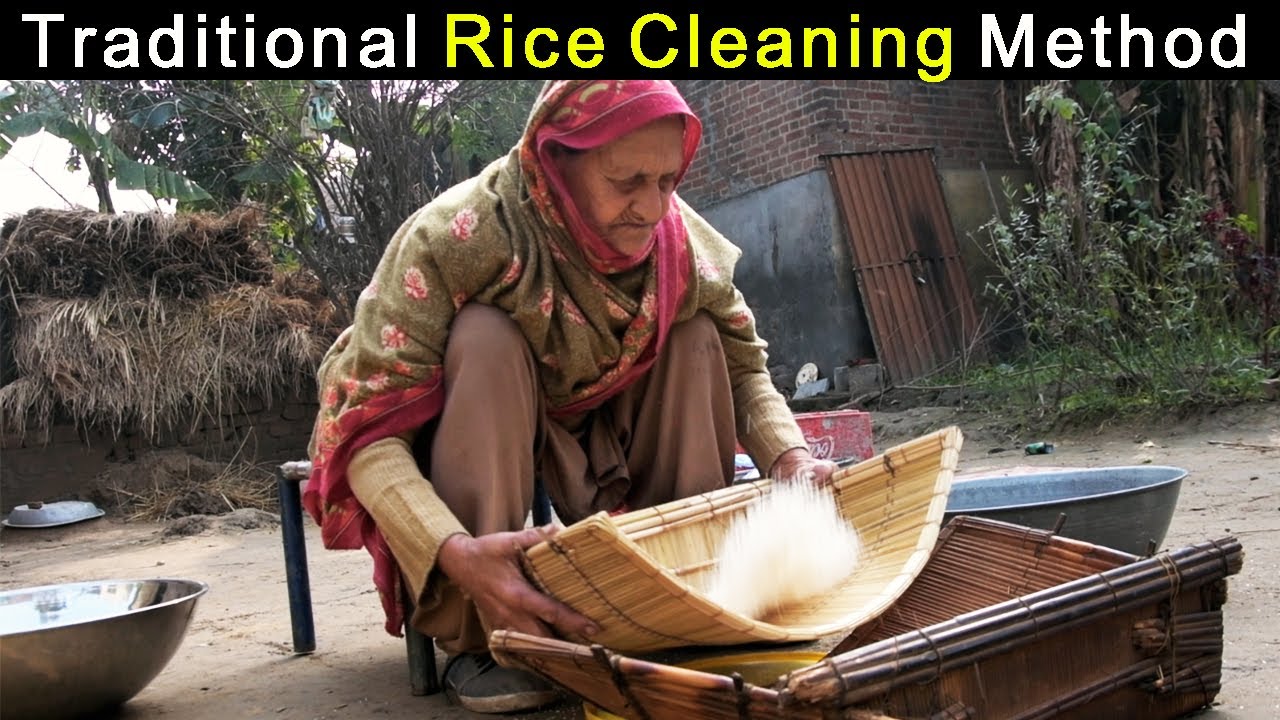 Traditional Rice Cleaning Method | Village Life Style | old ways | live with nature