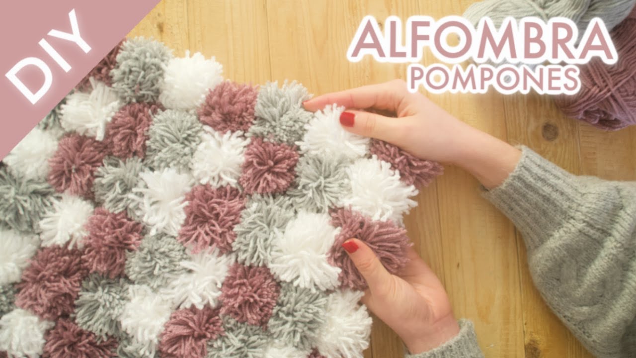 Como Hacer Alfombra de Pompones paso a paso | Manualidades Fáciles