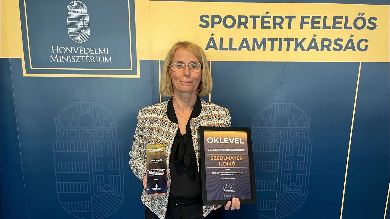 Szedlmayer Ildikó nevelőedzői díjat kapott