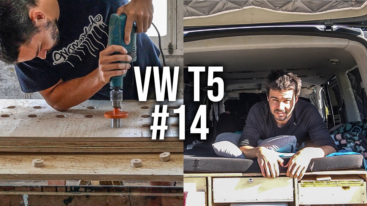 🛌🏻 Así construí la cama en 4 partes extensible de mi furgo | PROYECTO VW T5 #14